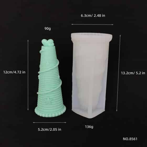 Christmas Tree Candle Silicone Mold Diy Handmade Aromatherapy Christmas Decoration Gypsum Ornaments Drip Glue Making Mold 8561