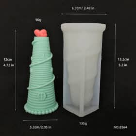 Christmas Tree Candle Silicone Mold Diy Handmade Aromatherapy Christmas Decoration Gypsum Ornaments Drip Glue Making Mold 8564