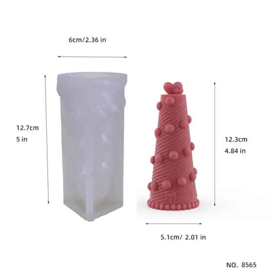 Christmas Tree Candle Silicone Mold Diy Handmade Aromatherapy Christmas Decoration Gypsum Ornaments Drip Glue Making Mold 8565