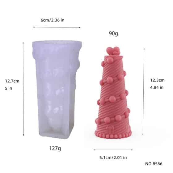 Christmas Tree Candle Silicone Mold Diy Handmade Aromatherapy Christmas Decoration Gypsum Ornaments Drip Glue Making Mold 8566