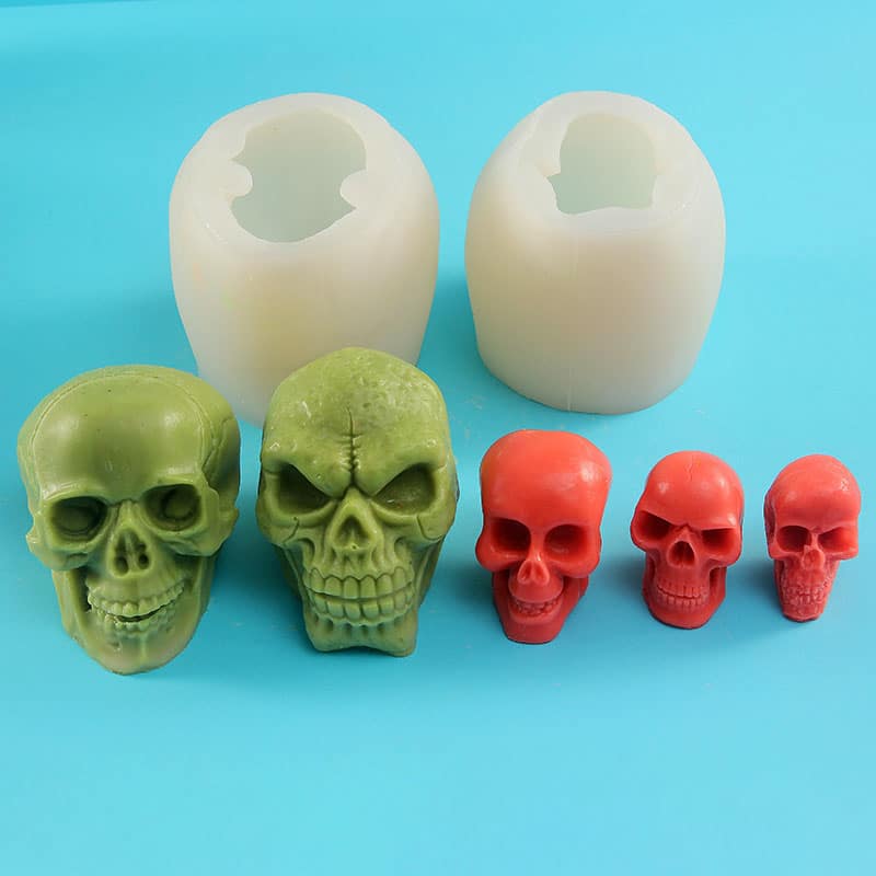 Diy Candle Mold Skull Silicone Mould Halloween Molds 8096xl-1