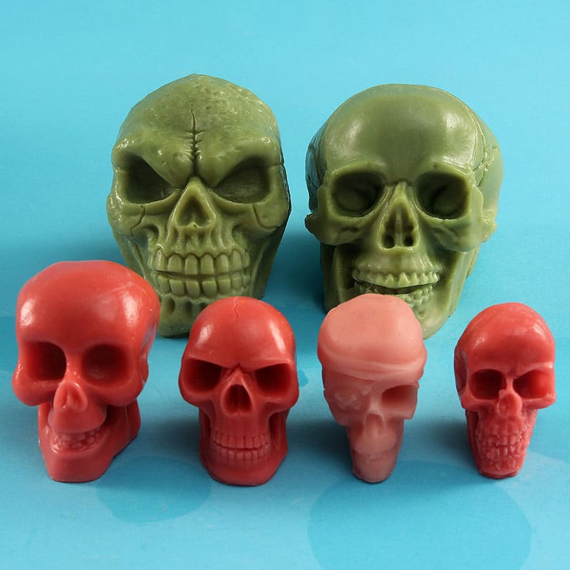 Diy Candle Mold Skull Silicone Mould Halloween Molds 8096xs