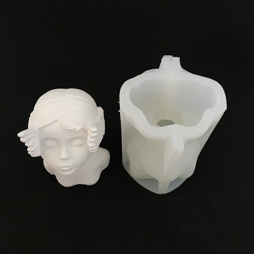 Girl Statue Candle Silicone Mold Diy Creative Gift Nordic Style Gypsum Decoration Mold 8556