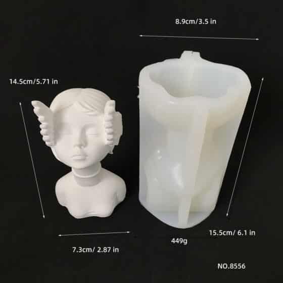 Girl Statue Candle Silicone Mold DIY Creative Gift Nordic Style Gypsum Decoration Mold 8556