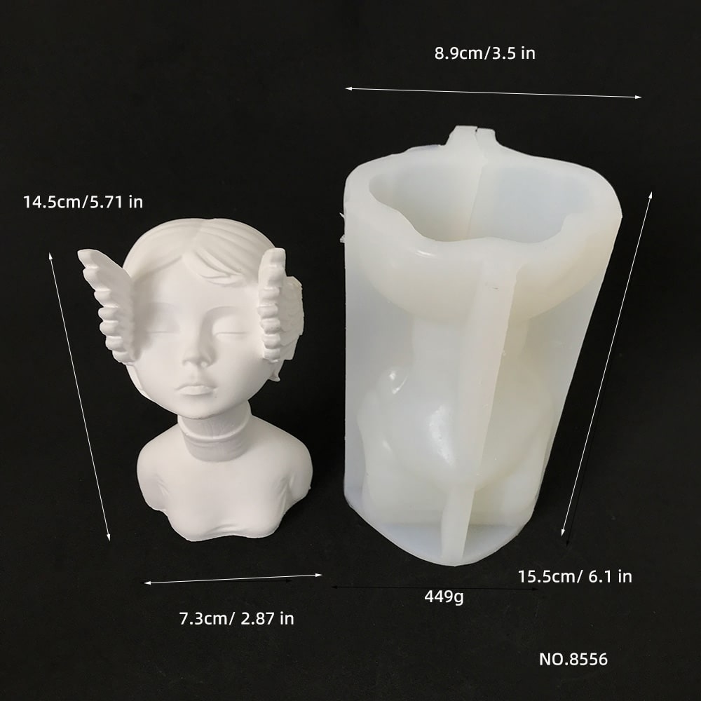 Girl Statue Candle Silicone Mold Diy Creative Gift Nordic Style Gypsum Decoration Mold 8556