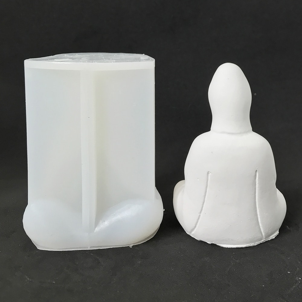 Guanyin Buddha Statue Silicone Mold Diy Aromatherapy Candle Gypsum Decoration Home Zen Decoration Mold 8559