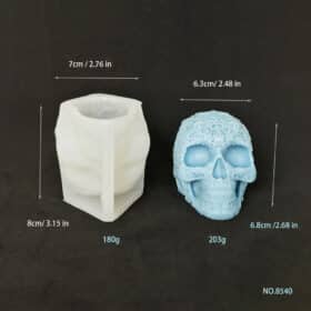 Halloween Pattern Skull Silicone Mold Aromatherapy Candle Gypsum Mold Horror Spooky Decorative Ornament Mold 8540