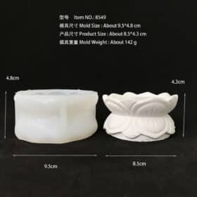 Lotus base aromatherapy candle silicone mold desktop gypsum ornament handicraft mold 8549