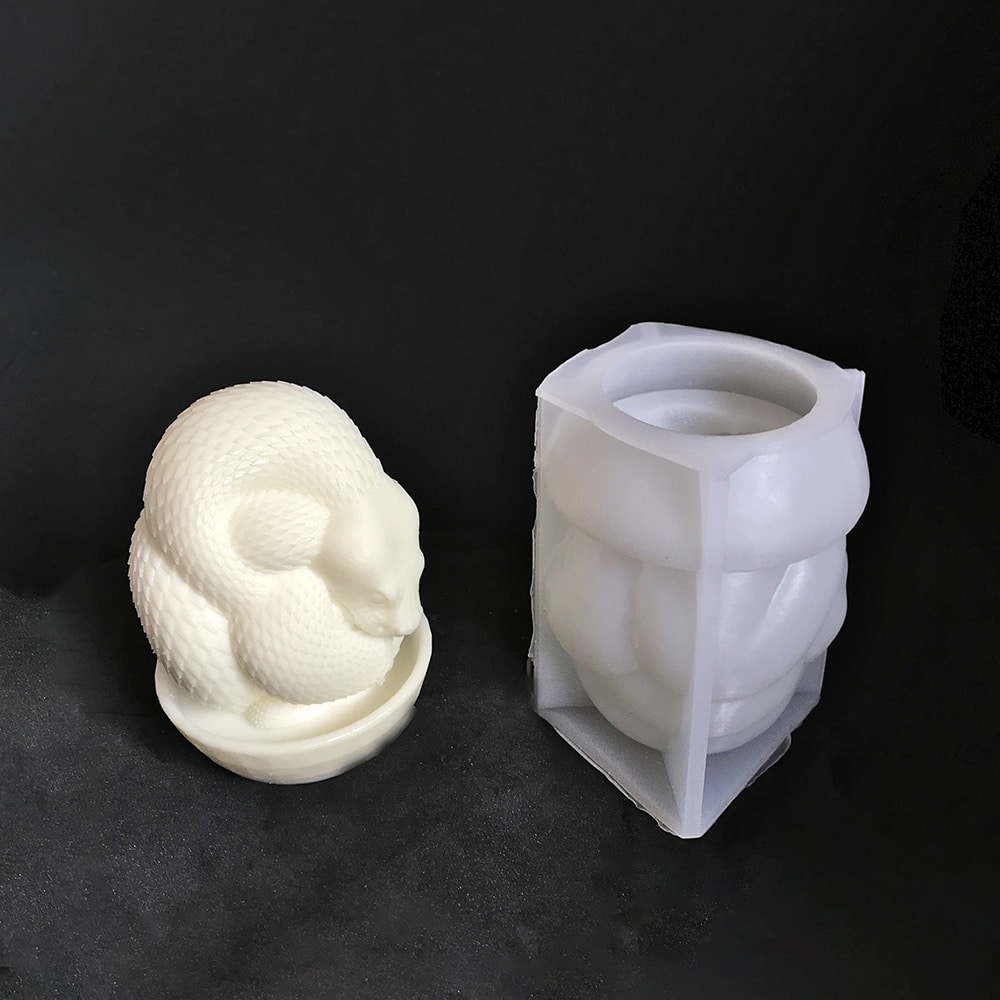 Python Silicone Mold Spits Out Information, Python Fragrance Candle Mold, Broken Shell Python Home Decoration Mold 8541