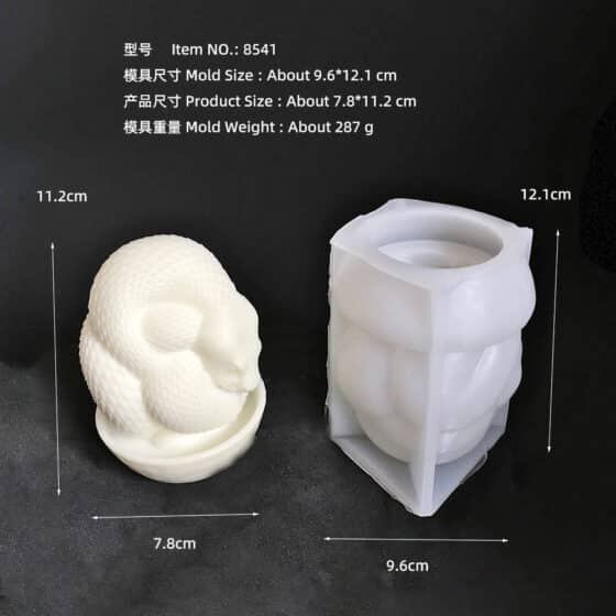 Python silicone mold spits out information, python fragrance candle mold, broken shell python home decoration mold 8541