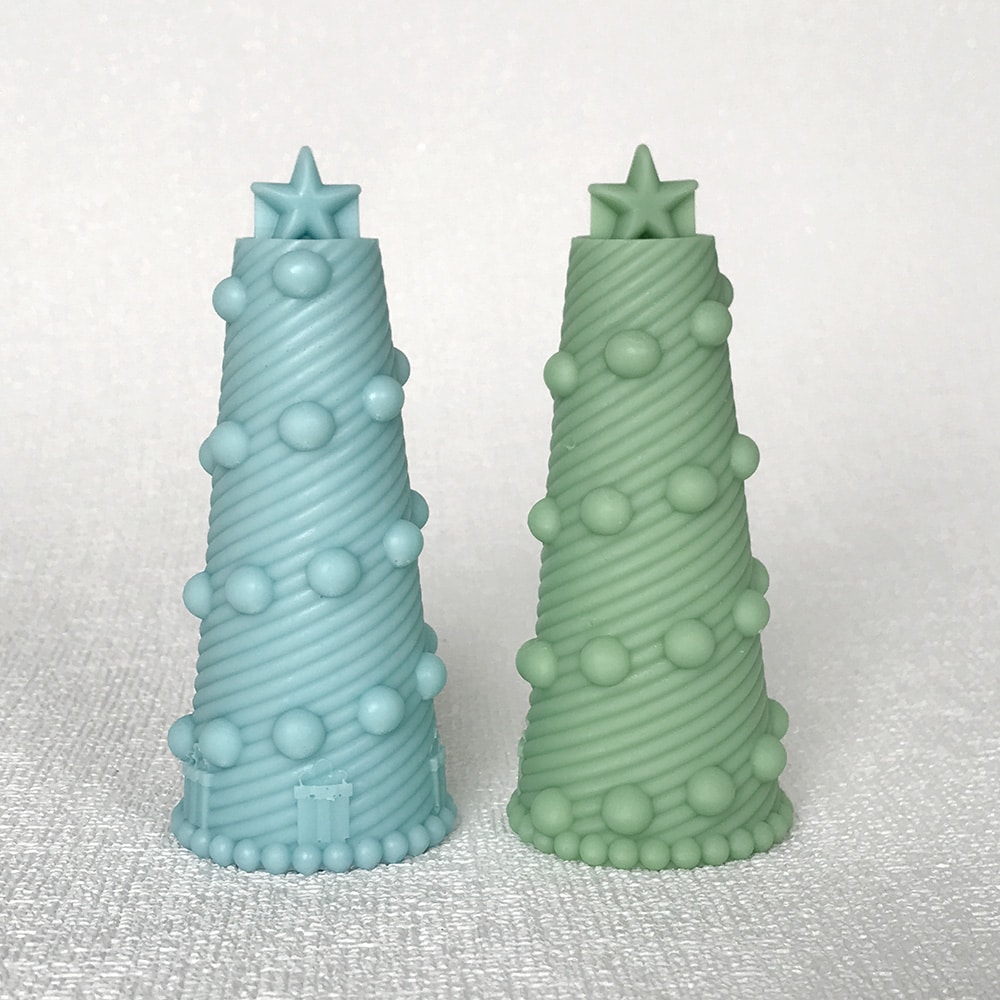 Star Christmas Tree Candle Silicone Mold Christmas Bell Socks Clover Safety Buckle Christmas Tube Gypsum Mold 8570