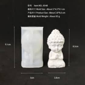 Three Dimensional Buddha Aromatherapy Candle Silicone Mold Desktop Gypsum Ornament Handicraft Mold 8548