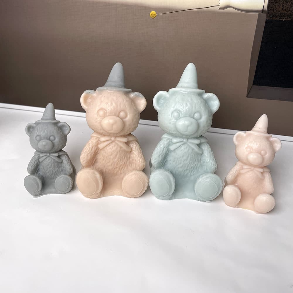 Small Halloween Teddy Bear Silicone Mold | Ideal for DIY Crafts – Candles, Xà phòng, and Resin Projects 8891S