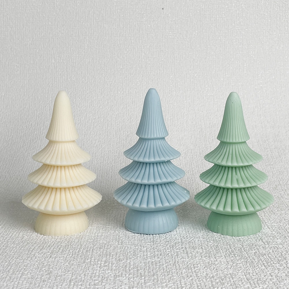 Delightful Christmas Tree Candle Molds 8604L