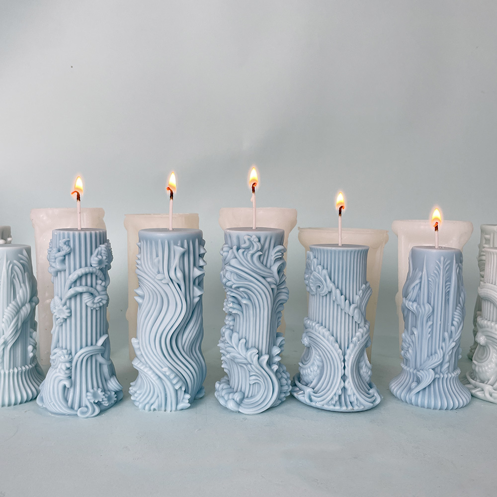 Waveform Candle Molds - Craft Dynamic Pillars with Silicone Precision 8772 - Uncategorized - 1