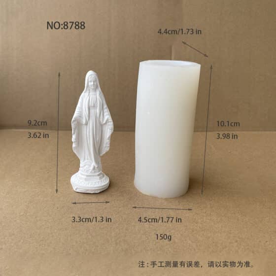 Holy Virgin Mary Silicone Mold – Reverent Religious Crafting Tool 8788