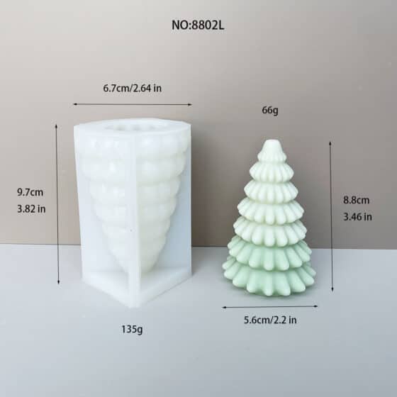 even-Layer Christmas Tree Silicone Mold – Festive Baking & Crafting Tool 8802L