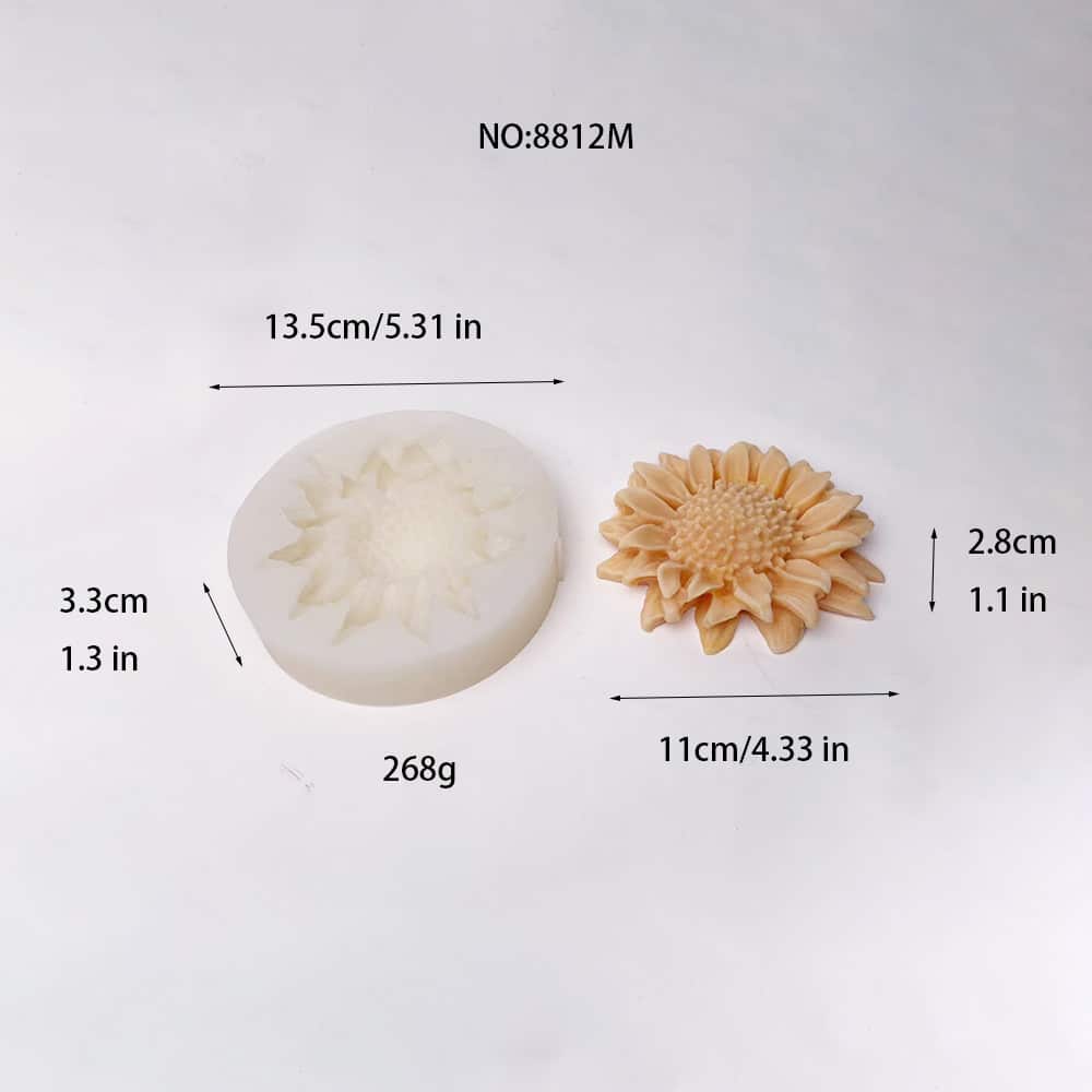 ひまわりの花びらシリコーン型 – 自然にインスパイアされた工芸品に最適 8812M