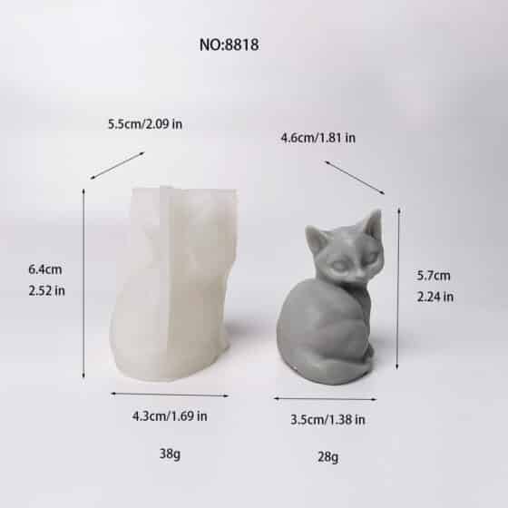 Gazing Kitten Silicone Mold – Adorable Cat-Themed Crafting Tool 8818