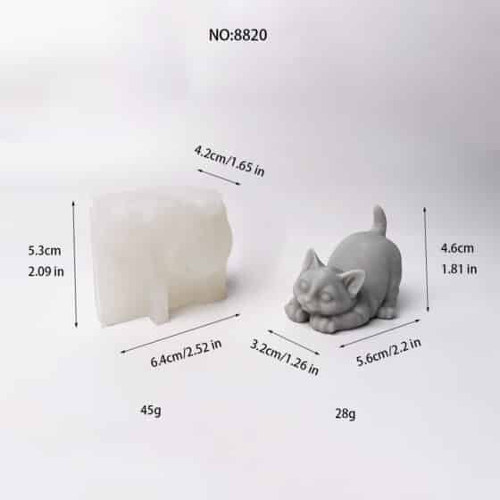 Playful Kitten Silicone Mold – Adorable Cat Crafting Tool 8820