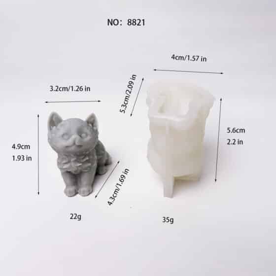 Upward-Gazing Kitten Silicone Mold – Cute Cat Crafting Tool  Description 8821