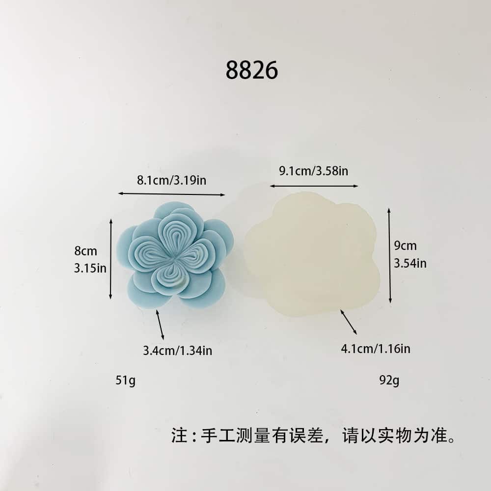 Silicone Flower Mold – Ideal for DIY Soap, شمعة, and Resin Crafting Projects 8826