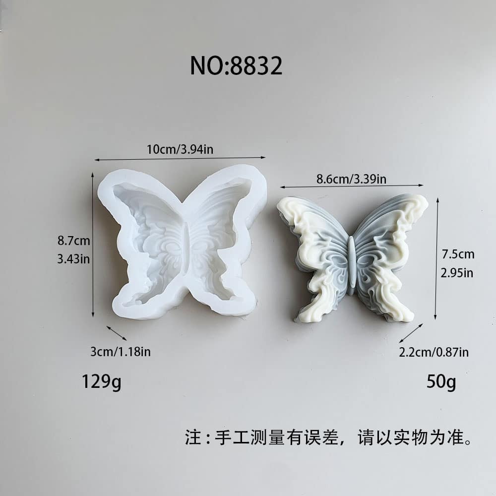 Elegant Butterfly Silicone Mold – Ideal for DIY Soap, เทียน, and Resin Crafting 8832