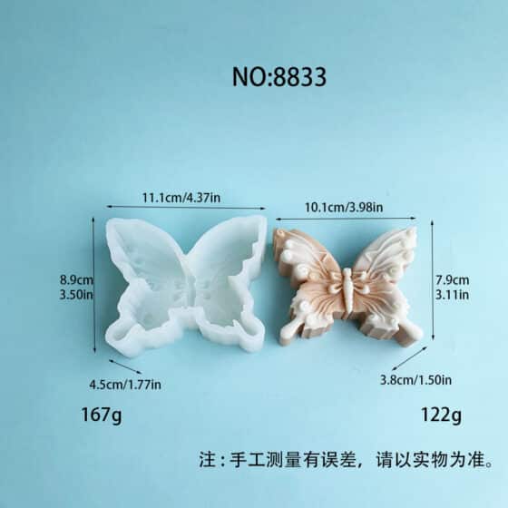 Large Butterfly Silicone Mold – Perfect for DIY Soap, Candle, and Resin Crafting 8833