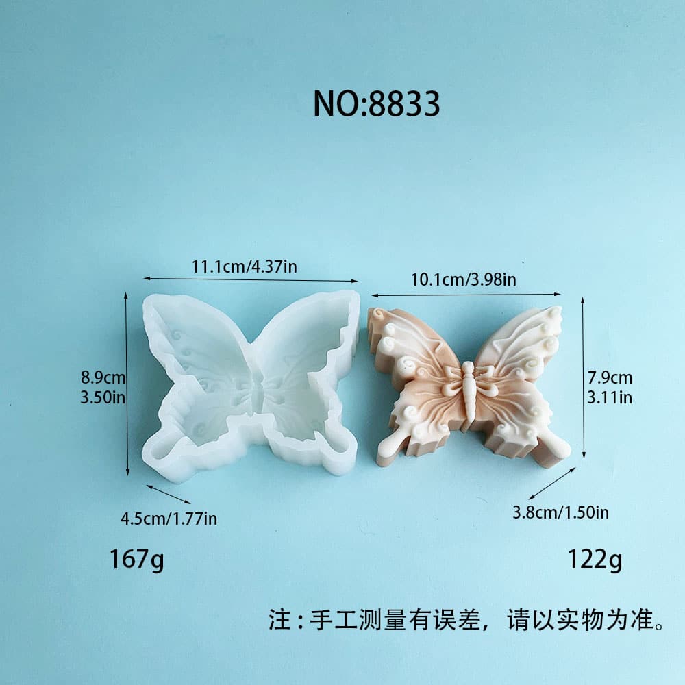 Large Butterfly Silicone Mold – DIY Sabun için Mükemmel, Mum, and Resin Crafting 8833