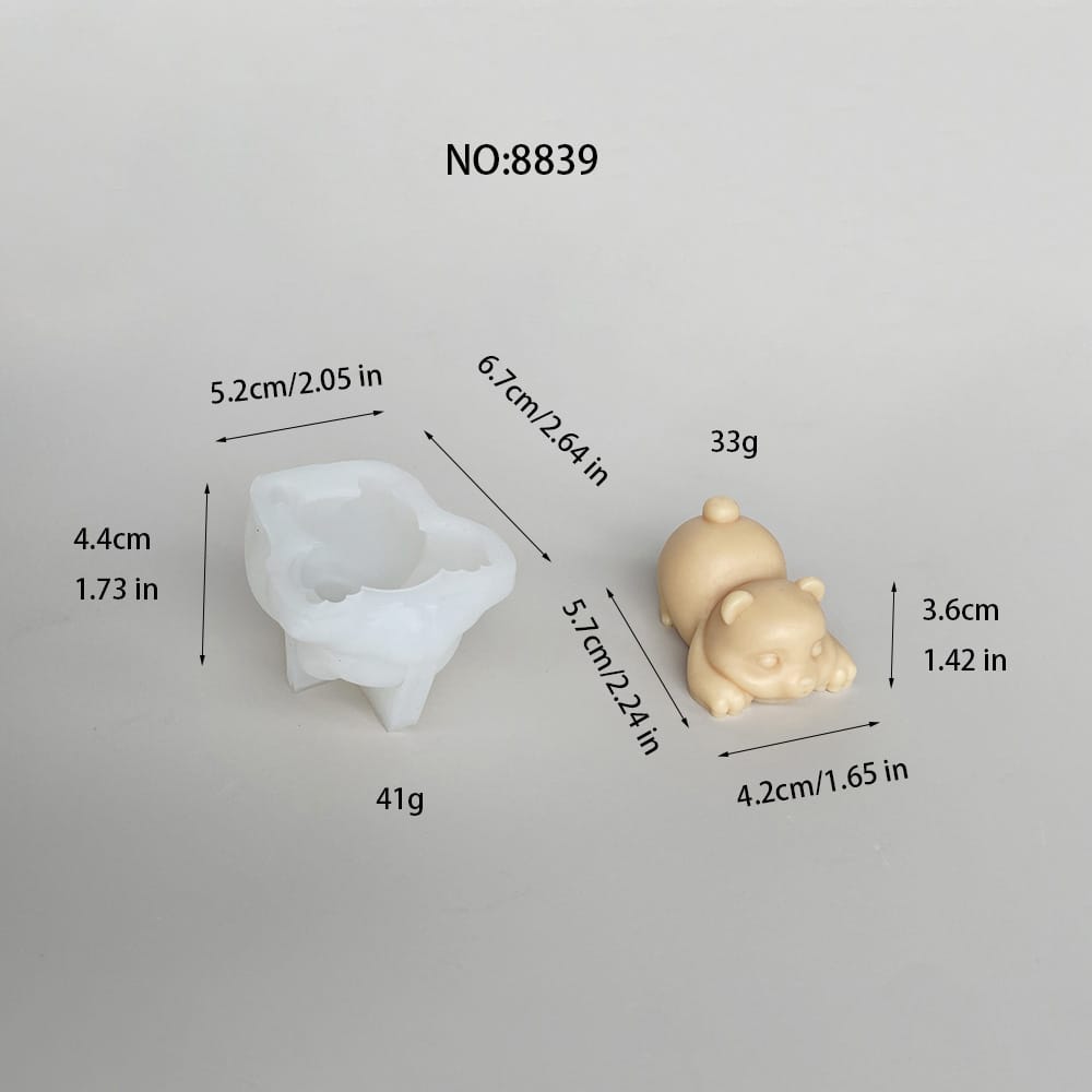 Charming Baby Bear Silicone Mold for DIY Crafts | เหมาะสําหรับเทียน, สบู่, ยางไม้, and Plaster Creations 8839