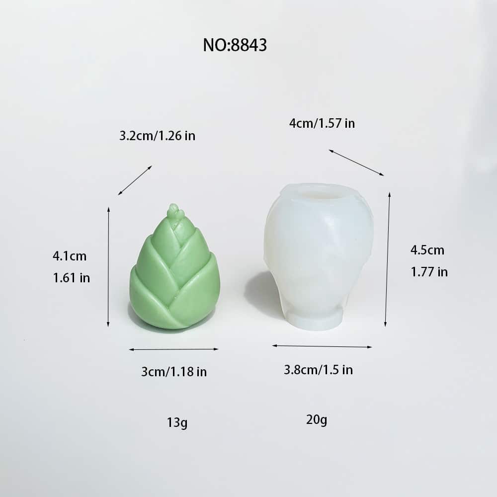 Mini Cabbage Silicone Mold for DIY Crafts | キャンドルに最適, 石鹸, 樹脂, と石膏の創造物 8843