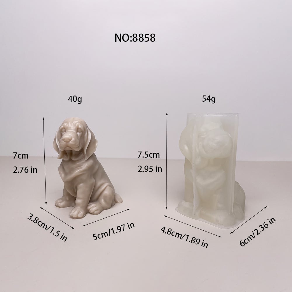 Loyal Hound Dog Silicone Mold for DIY Crafts | Ideal for Candle, 肥皂, 樹脂, 和 Plaster Projects 8858