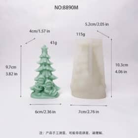 Medium Christmas Tree Silicone Mold | Ideal for Festive Candles, Soaps, and Resin Crafts 8890M