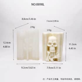 Large Skeleton Silicone Mold | Perfect for Halloween-Themed Candles, Soaps, and Resin Crafts 8898L