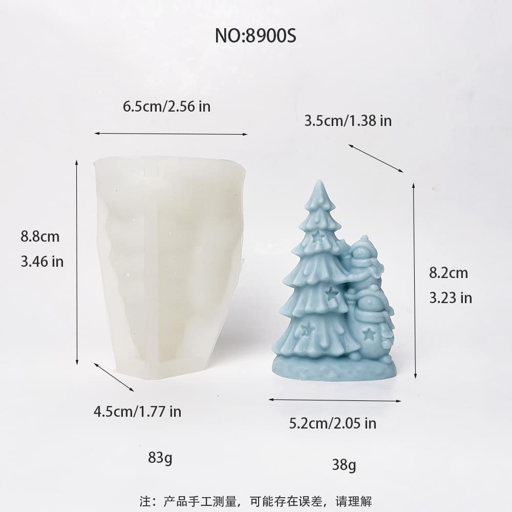 Small Christmas Tree with Snowman Silicone Mold | Festive Crafting Mold 8900S - Uncategorized - 1