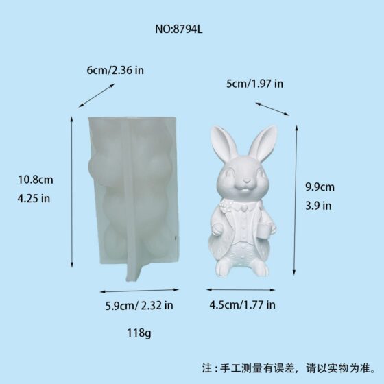 Love Cup Bunny Silicone Mold – Sweet and Playful Crafting Tool 8794L