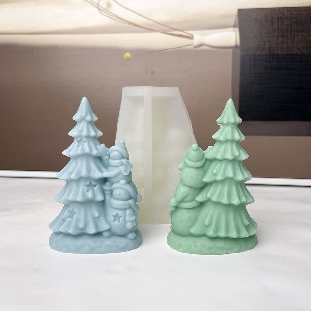 Small Christmas Tree with Snowman Silicone Mold | Festive Crafting Mold 8900S - Uncategorized - 4