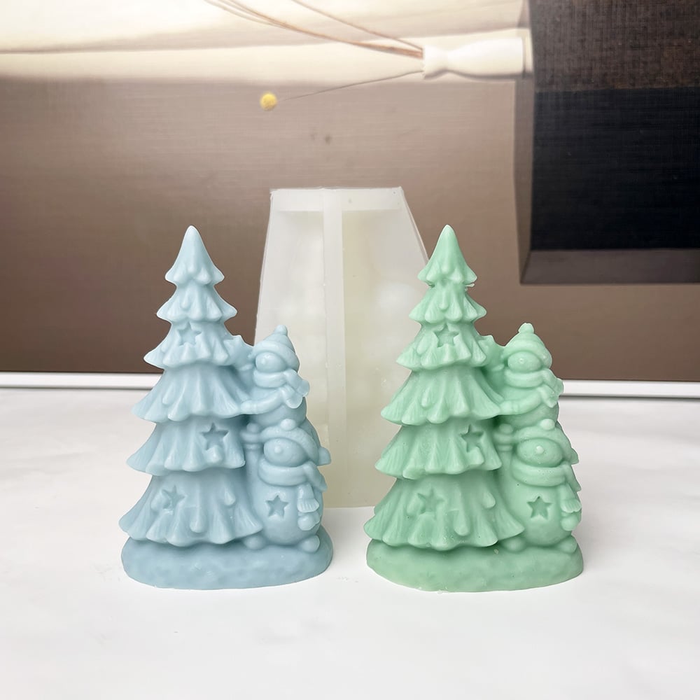 Small Christmas Tree with Snowman Silicone Mold | Festive Crafting Mold 8900S - Uncategorized - 5