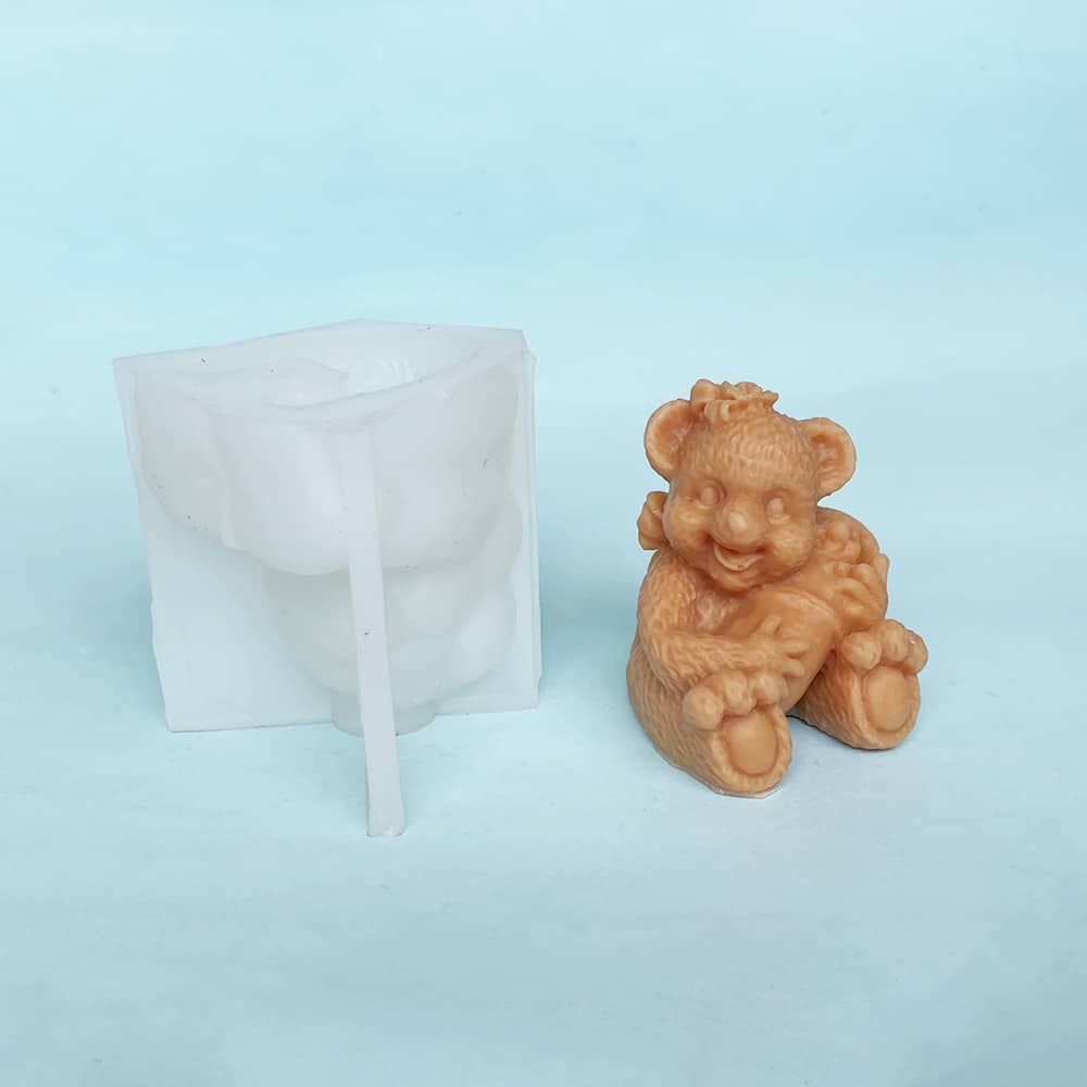 Teddy Bear with Baby Silicone Mold – Perfect for Cute and Sentimental Creations 8797S