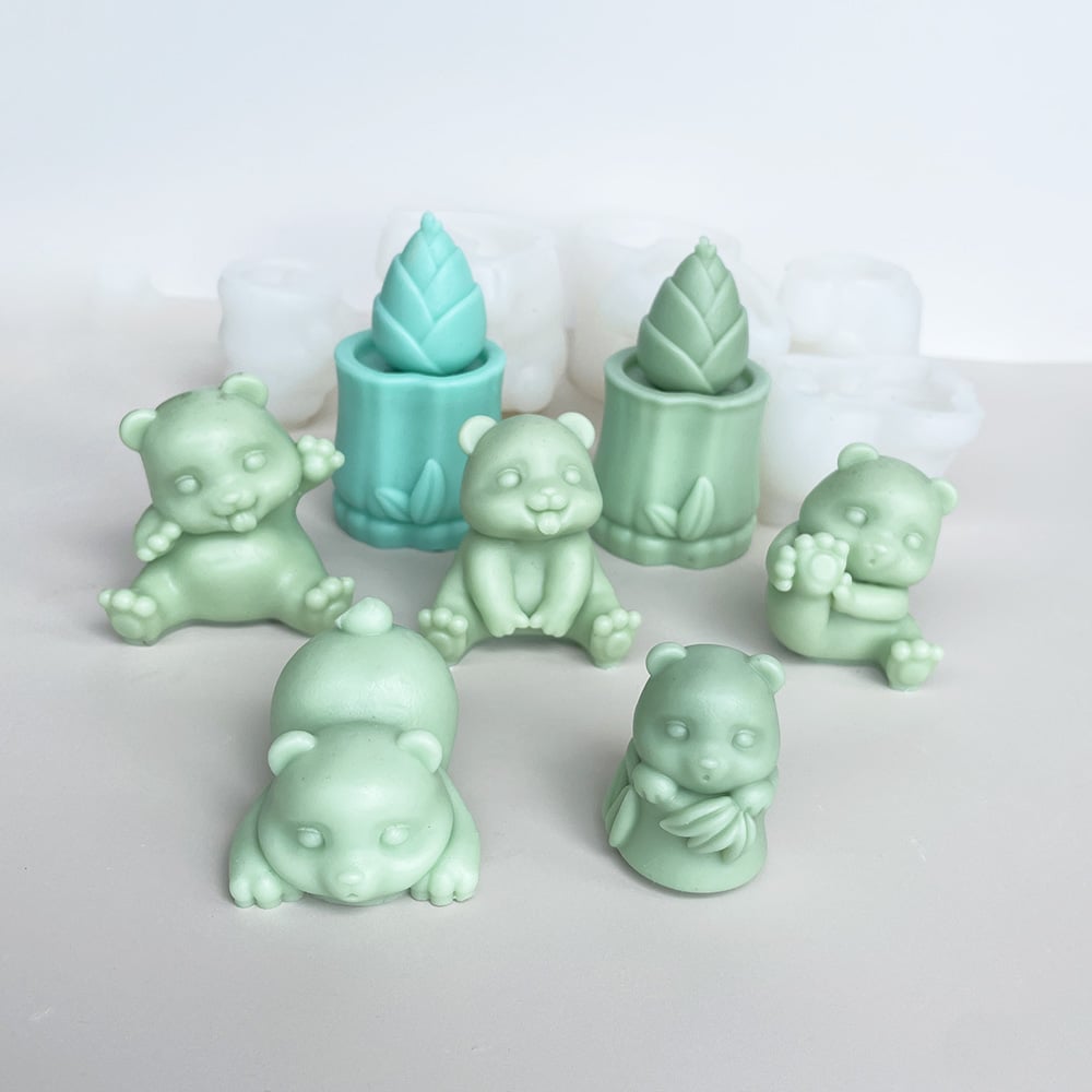 Adorable Sitting Bear Silicone Mold for DIY Crafts | Perfect for Candle, Soap, Resin, and Plaster Art 8840