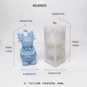 Small Reindeer Silicone Mold for DIY Christmas Crafts | Cute Reindeer Mold 8903S