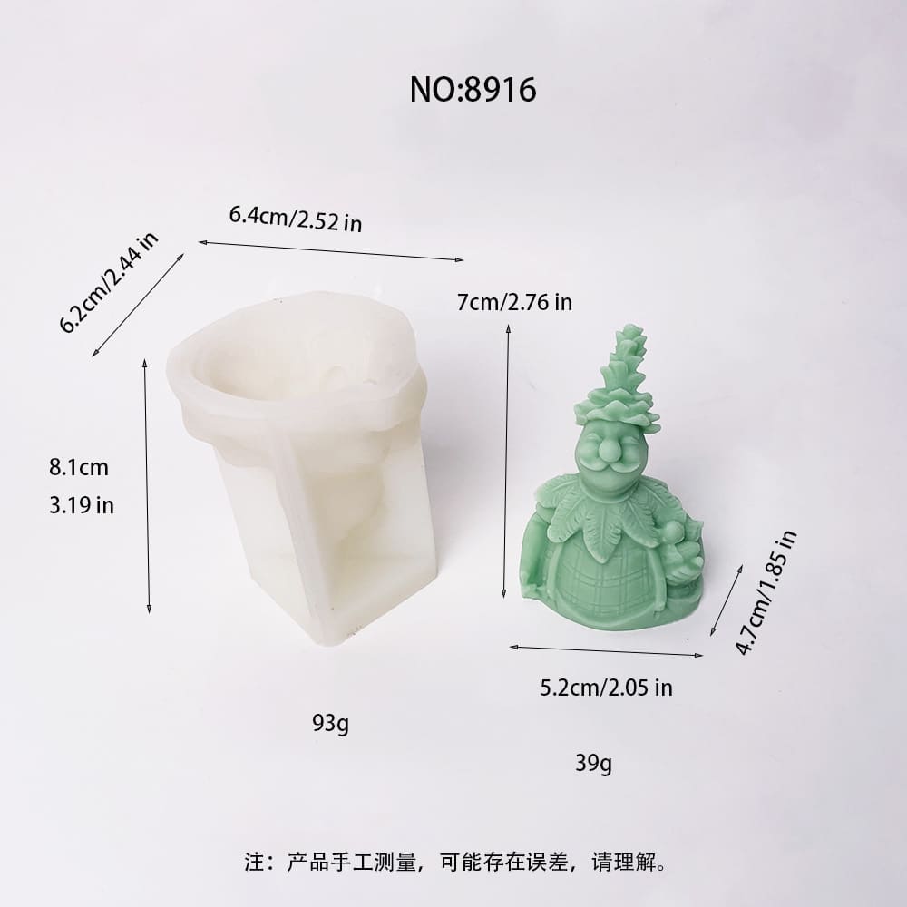 Christmas Snowman with Tree Hat Silicone Mold | DIY Candle, Plaster, Resin Craft Mold 8916