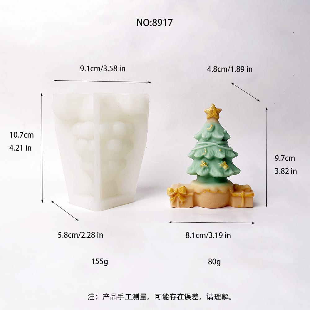 Christmas Tree with Gifts Silicone Mold | DIY Candle, Plaster, Resin Craft Mold 8917