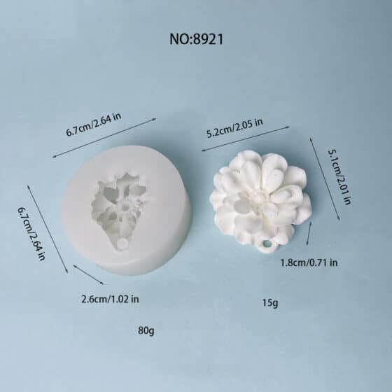 Flower Pendant Silicone Mold | DIY Candle, Plaster, Resin Craft Mold 8921