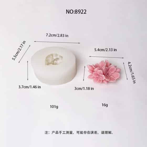 Flower Blossom Silicone Mold | DIY Candle, Plaster, Resin Craft Mold 8922