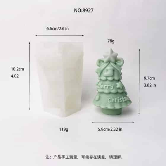 Merry Christmas Tree Silicone Mold | Perfect for DIY Candles, Resin, and Plaster Crafts 8927