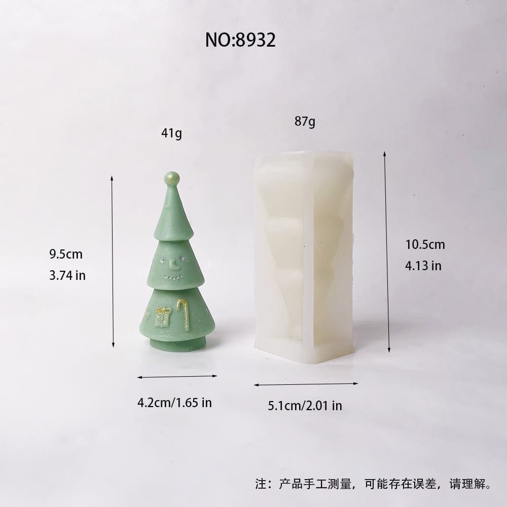 Simple Christmas Tree Silicone Mold | DIY Candle, ยางไม้, and Plaster Craft Mold 8932