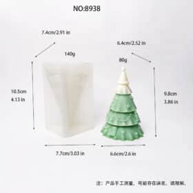 Elegant Christmas Tree Silicone Mold | DIY Festive Candle and Craft Mold 8938