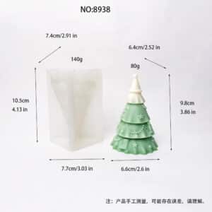 Elegant Christmas Tree Silicone Mold | DIY Festive Candle and Craft Mold 8938