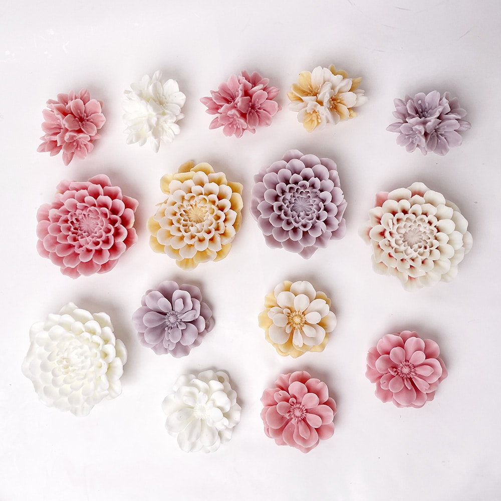 Flower Blossom Silicone Mold | DIY Candle, Plaster, Resin Craft Mold 8920